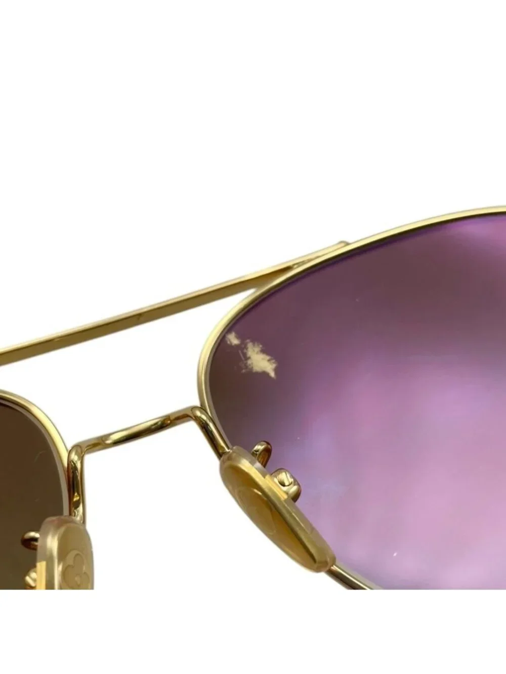 Louis Vuitton Sunglasses My LV Chain Pilot Monogram Flower LV Logo Gold Eyewear
